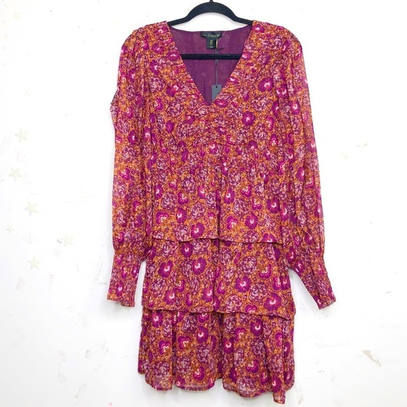 HOUSE of Harlow 1960 tiered floral mini dress - Picture 2 of 13